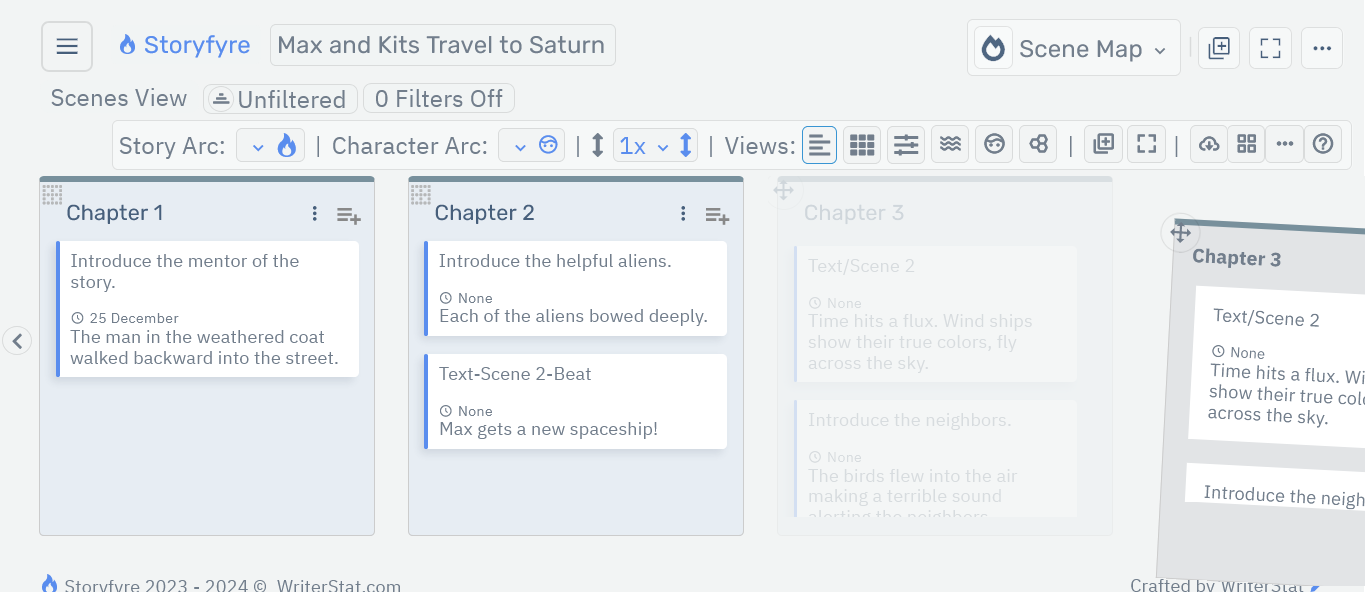 Storyfyre Scene Map: Chapter Move/Drag Off Screen