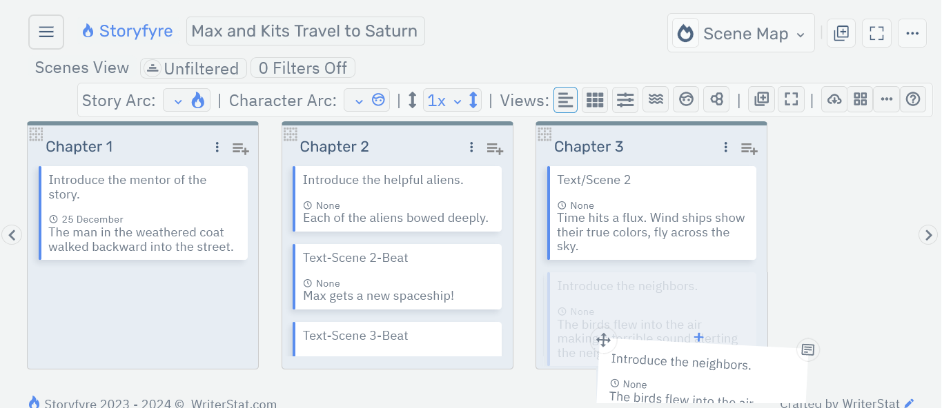 Storyfyre Scene Map Scene Move/Drag Off Screen