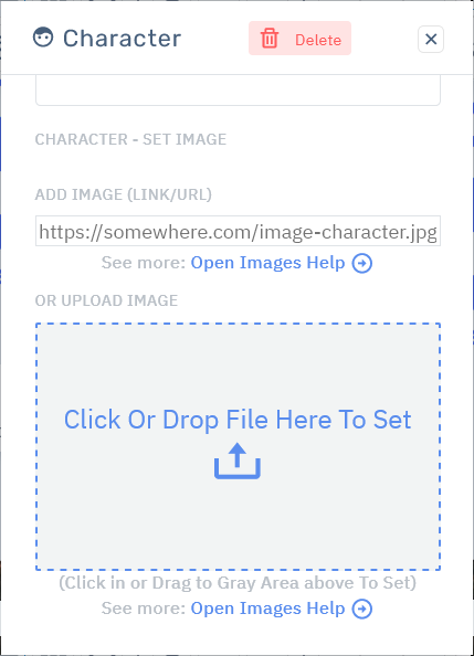 Storyfyre Characters: Edit Image Area