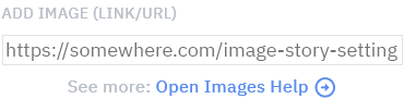 Storyfyre Story Settings: Set Image Link
