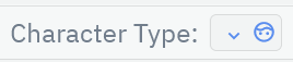 Storyfyre Character Type Dropdown