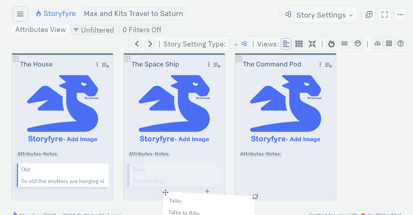 Storyfyre Story Settings: Story Setting Attribute Move/Drag Off Screen